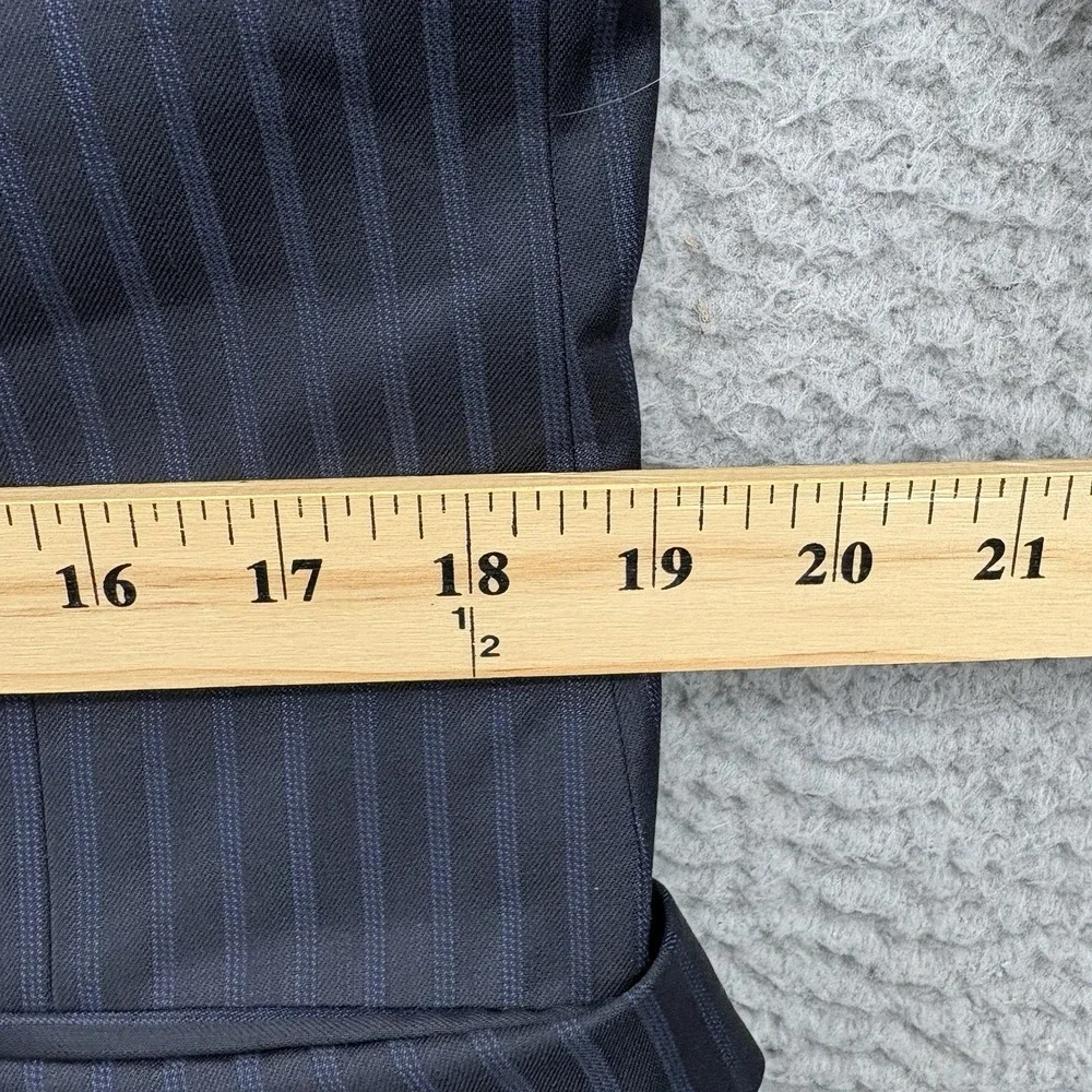 VERSACE Suit Navy Blue Pinstripe Wool Notch Lapel Italian Size 52 *